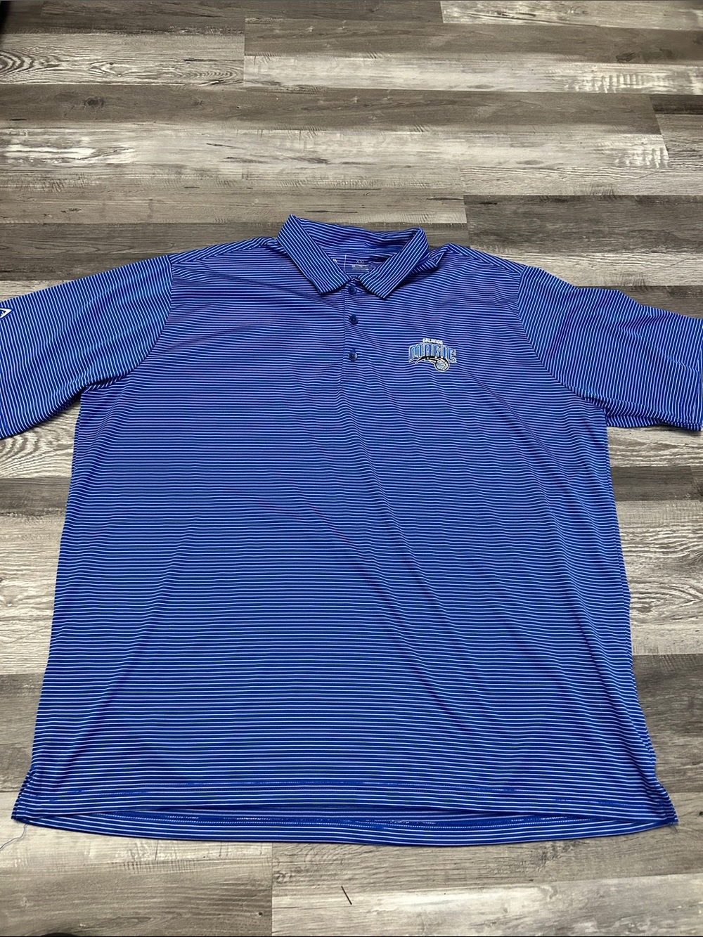 Antigua Men's Royal Blue Thin-Striped Polo